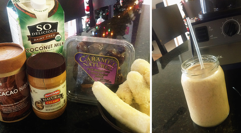 Post Holiday Healthy Meal Tip ~ Almost like Reese’s Smoothie