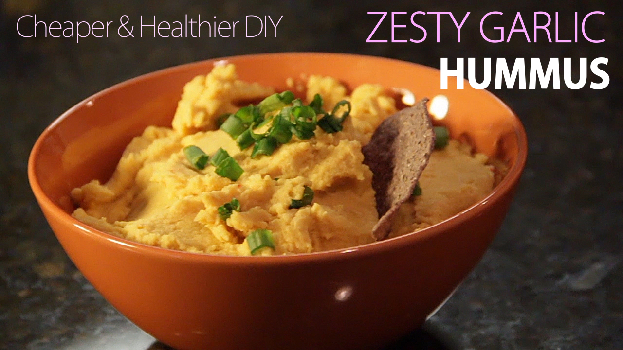 Recipe ~ Zesty Garlic Hummus, Cheaper & Healthier DIY