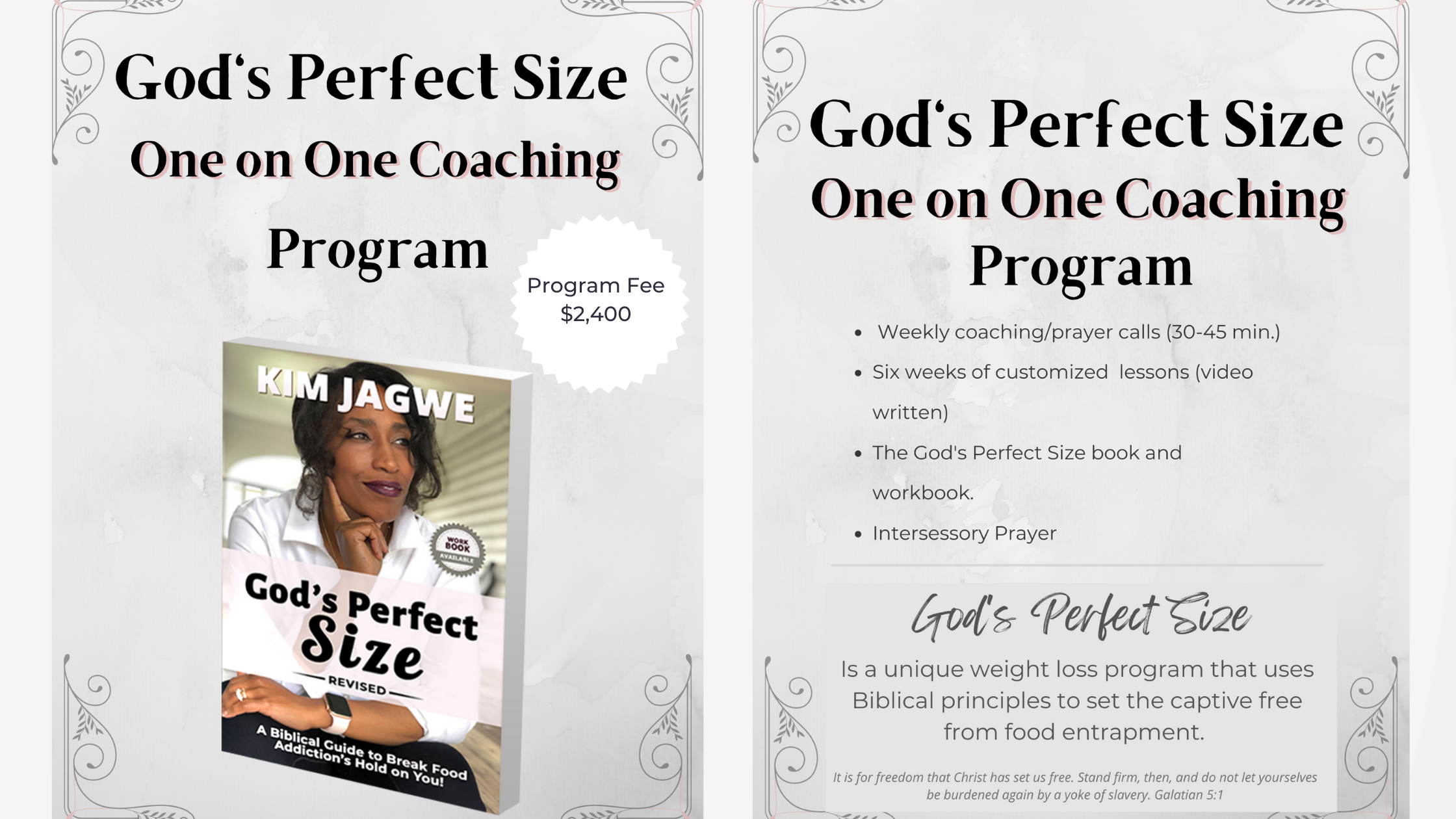 God’s Perfect Size: One on One Coaching Program